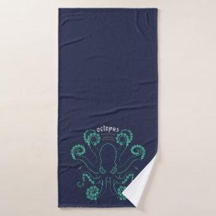 Octopus Cephalopod Tentacles Bath Towel