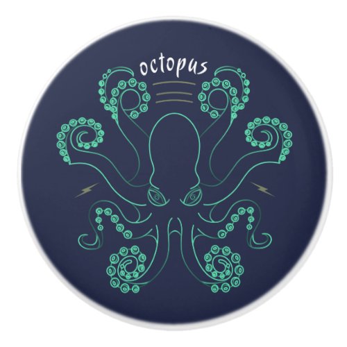 Octopus Cephalopod Tentacles Ceramic Knob