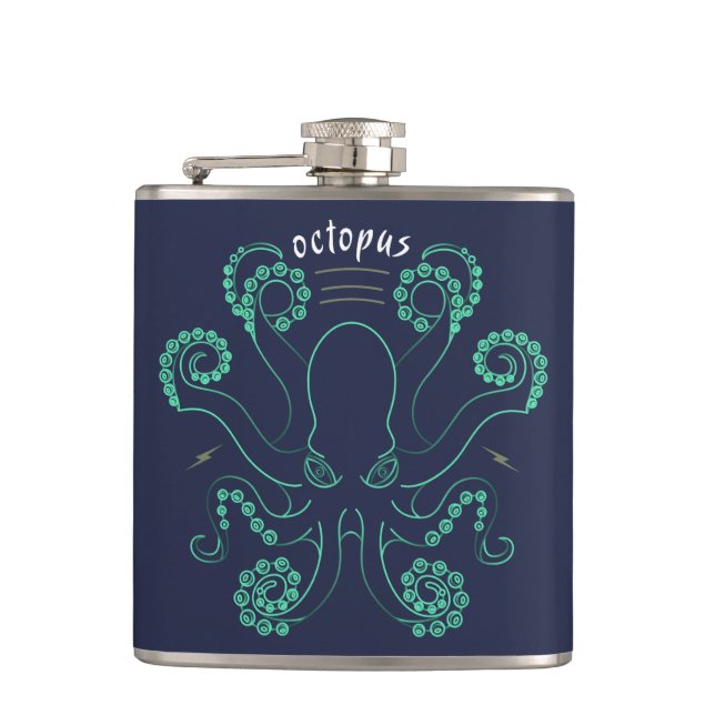 Octopus Cephalopod Tentacles Flask (Front)