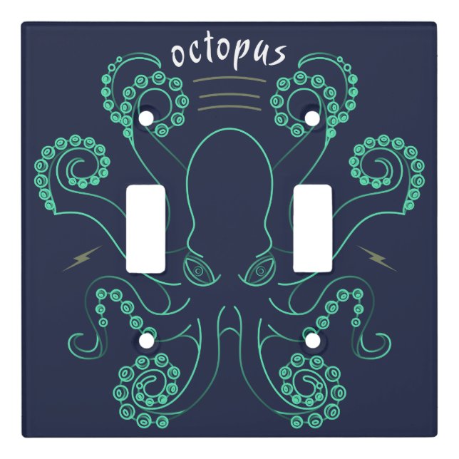 Octopus Cephalopod Tentacles Light Switch Cover (Front)