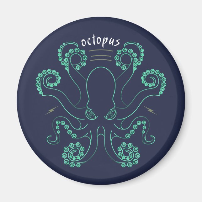 Octopus Cephalopod Tentacles Magnet (Front)