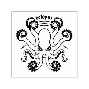 Octopus Cephalopod Tentacles Self-inking Stamp