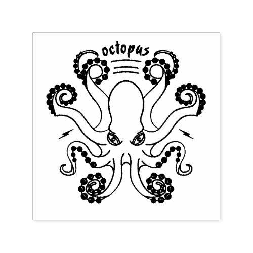 Octopus Cephalopod Tentacles Self_inking Stamp