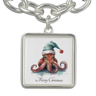 Octopus Christmas Joy, custom Bracelet