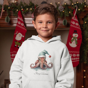 Octopus Christmas Joy, custom Hoodie