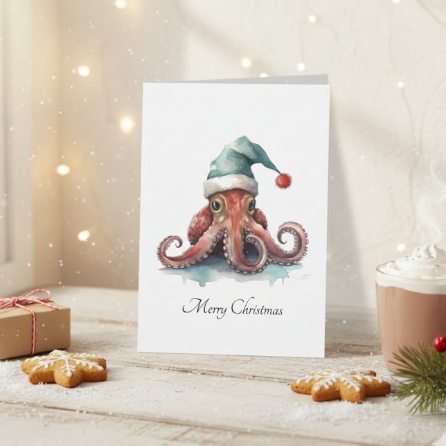 Octopus Christmas Joy, custom Invitation (Creator Uploaded)