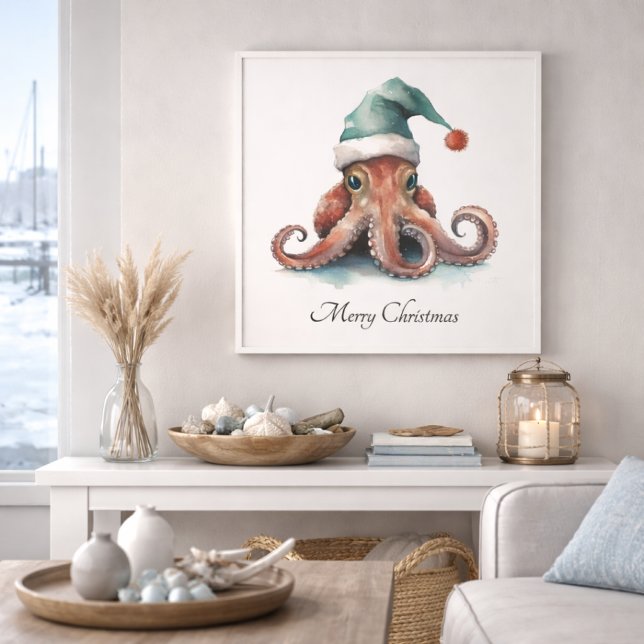 Octopus Christmas Joy, custom Photo Print (Creator Uploaded)