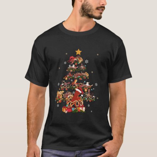 Octopus Christmas Tree X_Mas Lover Womens Gift T_Shirt