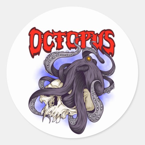 octopus classic round sticker