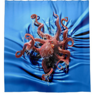 Octopus Climb Shower Curtain