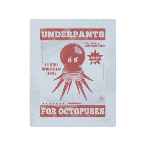 Octopus clothes metal print