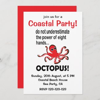 Octopus Coastal Party Funny Octopus