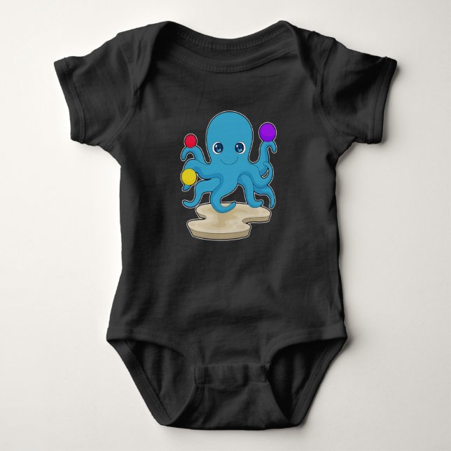 Octopus Color balls Baby Bodysuit (Front)