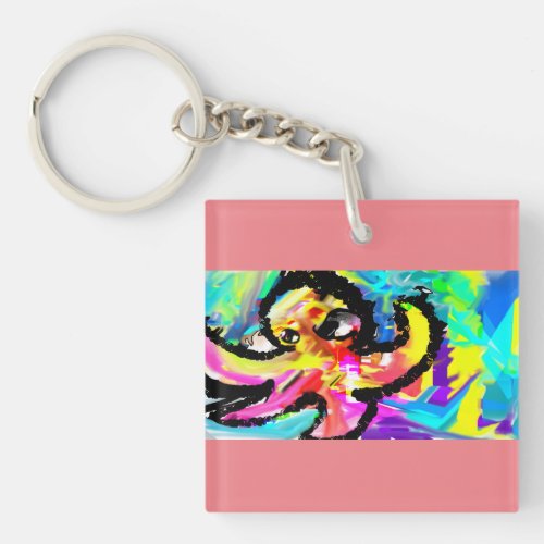 Octopus colorful keychain