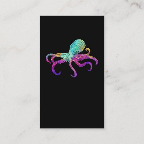 Octopus Colorful Kraken Sea Animal Art Business Card