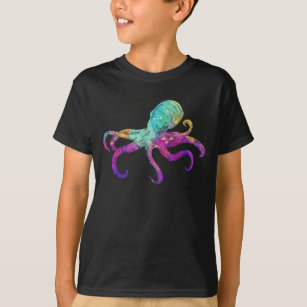 Octopus Colorful Kraken Sea Animal Art T-Shirt
