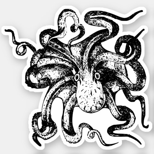 Octopus Contour Stickers
