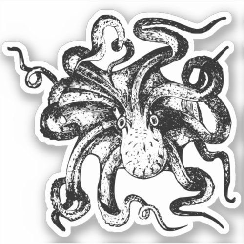 Octopus Contour Stickers