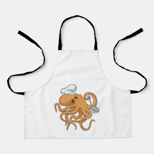 Octopus Cook Chef hat Apron