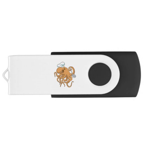 Octopus Cook Chef hat Flash Drive