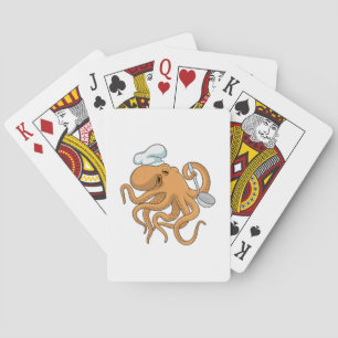 Octopus Cook Chef hat Poker Cards
