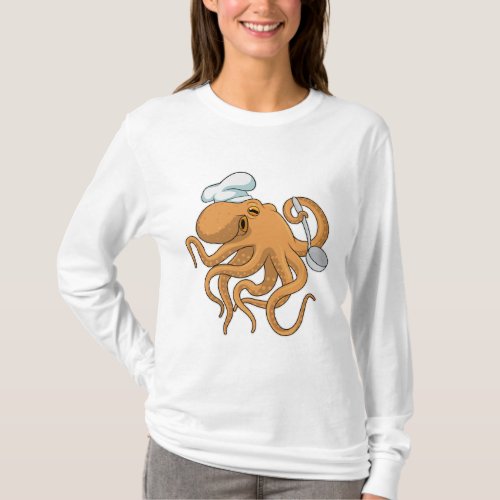 Octopus Cook Chef hat T_Shirt