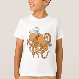 Octopus Cook Chef hat T-Shirt