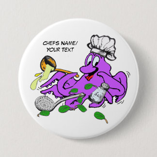 Octopus Cook Chefs Button