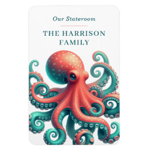 Octopus Cruise Ship Stateroom Magnet