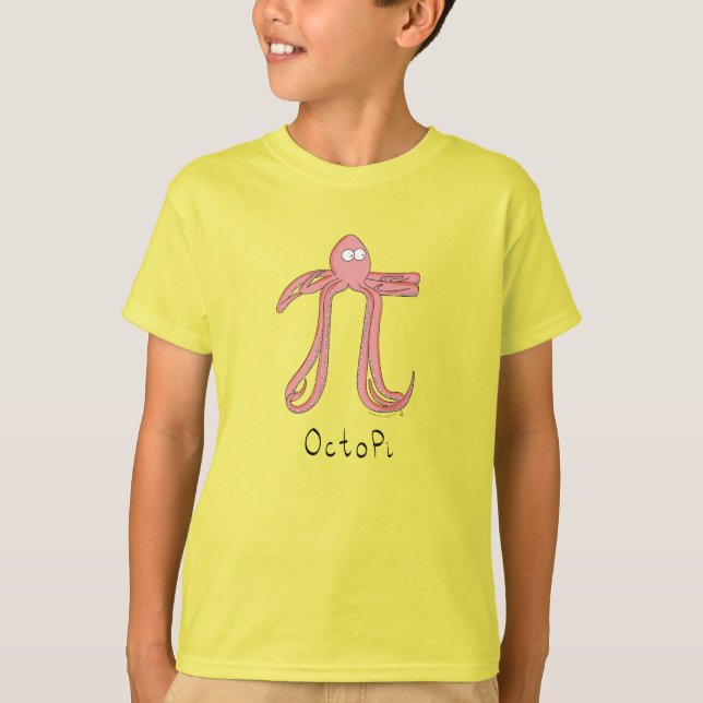 Octopus Cute Math Pi Day Kid's Boy's T-Shirt (Front)
