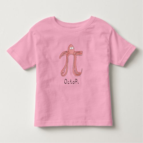 Octopus Cute Math Pi Day Kids Toddler T_Shirt