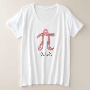 Octopus Cute Math Pi Day Women's Plus Size Tshirt