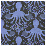 Octopus (dark background) fabric