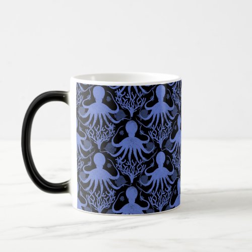 Octopus dark background magic mug
