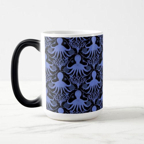 Octopus dark background magic mug