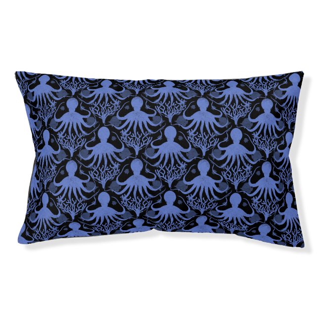 Octopus (dark background) Outdoor Pet Bed (Front)