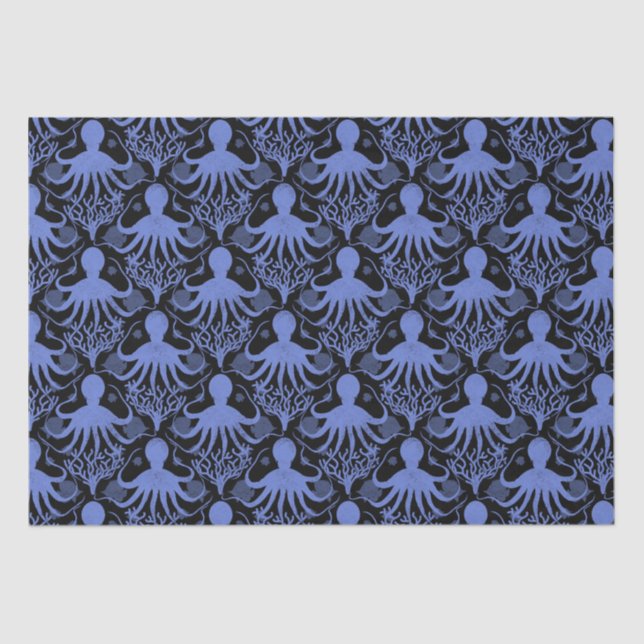 Octopus (dark background) tissue paper (Front)