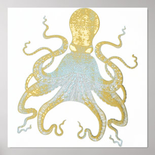 Octopus Decorative Foil Prints