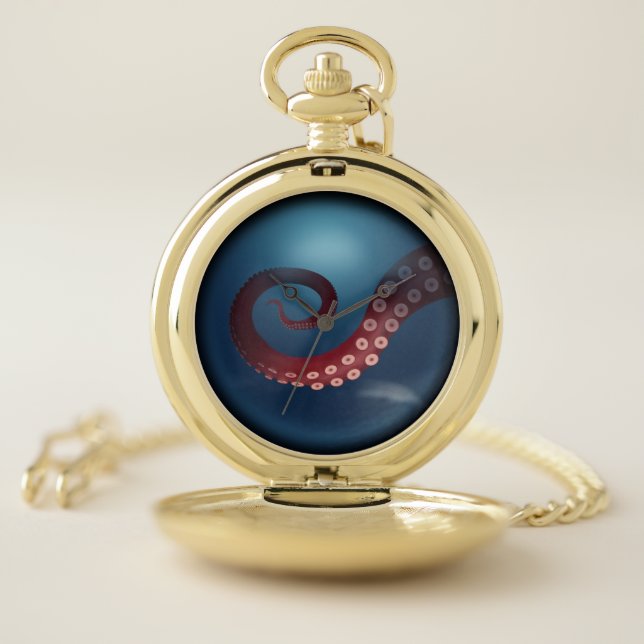 Octopus Deep Sea Creature Fantasy Adeventure Pocket Watch (Inside)