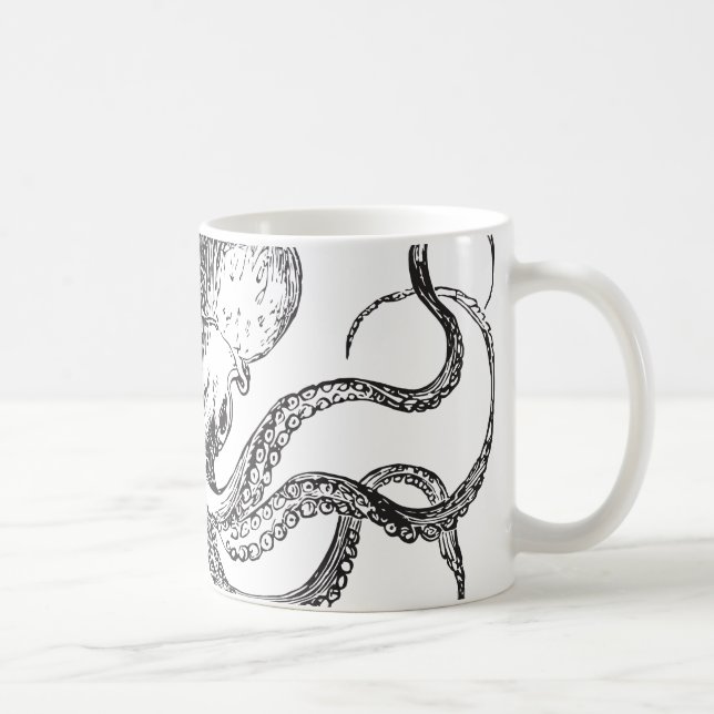 Octopus Design - 11 oz Classic White Mug (Right)