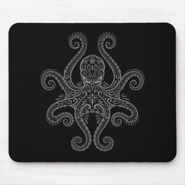 Octopus Design (black) Mouse Pad (Front)