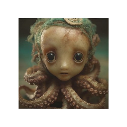 Octopus Doll Wood Wall Art