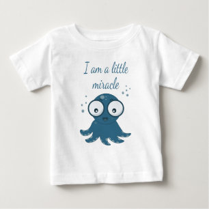 octopus drawing i'm a little miracle baby T-Shirt