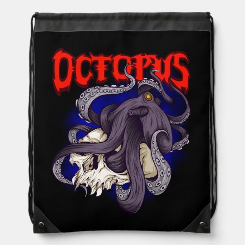 octopus drawstring bag