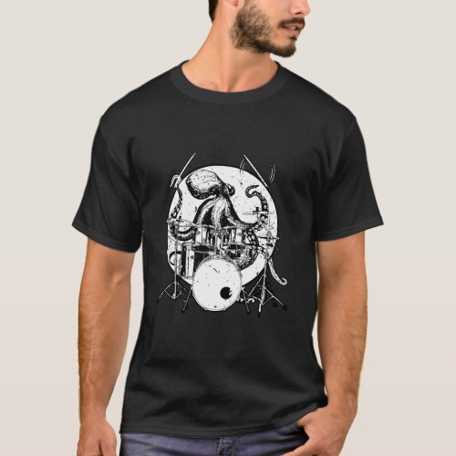 Octopus Drum Gift Drummer Present T_Shirt