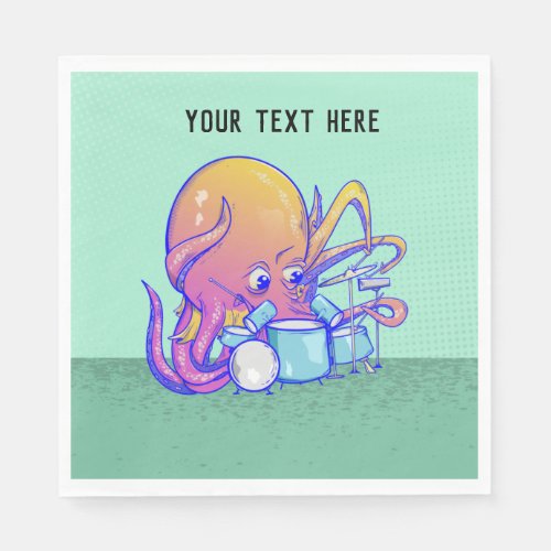 Octopus drumming napkins