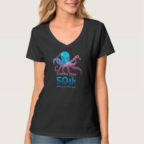 Octopus Earth Day 50th Anniversary Gift T_Shirt