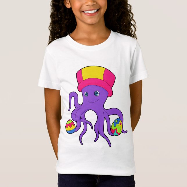 Octopus Easter Easter eggs T-Shirt (Front)