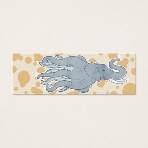 Customizable Octopus Elephant Bookmark Business Card