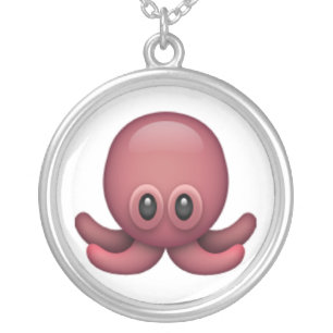 Octopus - Emoji Silver Plated Necklace